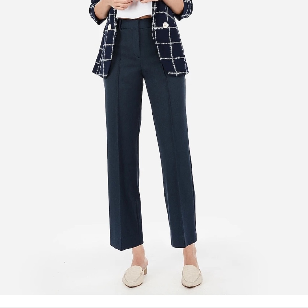 Express High Waisted Straight Cropped Pant - NEW